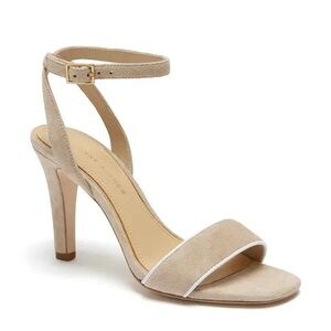 Etienne Aigner Tan Suede Strappy Heels - Size 6 - N234-11